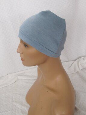 Handmade Blue Messy Bun/Ponytail Hat